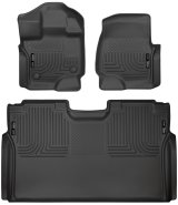 Husky Liners 15-23 Ford F-150 SuperCrew Weatherbeater Black Front & 2nd Seat Floor Liners thumbnail 1