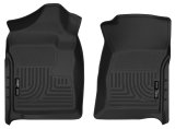 Husky Liners 07-12 Chevrolet Silverado/GMC Sierra Regular Cab WeatherBeater Black Floor Liners thumbnail 1