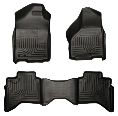 Husky Liners 03-08 Dodge Ram 1500/2500/3500 Quad Cab WeatherBeater Combo Black Floor Liners thumbnail 4