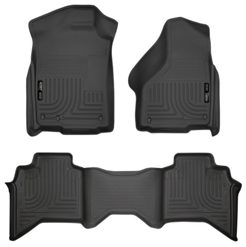 Husky Liners 03-08 Dodge Ram 1500/2500/3500 Quad Cab WeatherBeater Combo Black Floor Liners thumbnail 7
