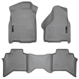 Husky Liners 03-08 Dodge Ram 1500/2500/3500 Quad Cab WeatherBeater Combo Gray Floor Liners thumbnail 1