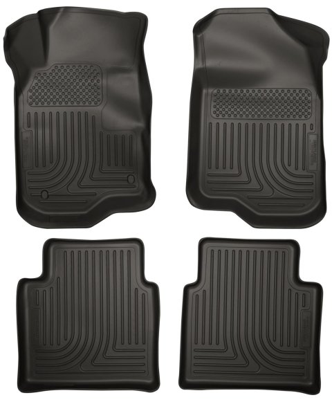 Husky Liners 08-12 Chevy Malibu/07-09 Saturn Aura WeatherBeater Combo Black Floor Liners thumbnail 1