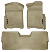 Husky Liners 09-12 Ford F-150 Super Crew Cab WeatherBeater Combo Tan Floor Liners thumbnail 1