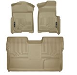Husky Liners 09-12 Ford F-150 Super Crew Cab WeatherBeater Combo Tan Floor Liners thumbnail 7