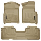 Husky Liners 09-12 Ford F-150 Super Cab WeatherBeater Combo Tan Floor Liners thumbnail 7