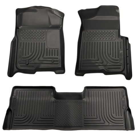 Husky Liners 08-10 Ford SD Crew Cab WeatherBeater Combo Black Floor Liners (w/o Manual Trans Case) thumbnail 3