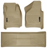 Husky Liners 08-10 Ford SD Crew Cab WeatherBeater Combo Tan Floor Liners (w/o Manual Trans Case) thumbnail 1