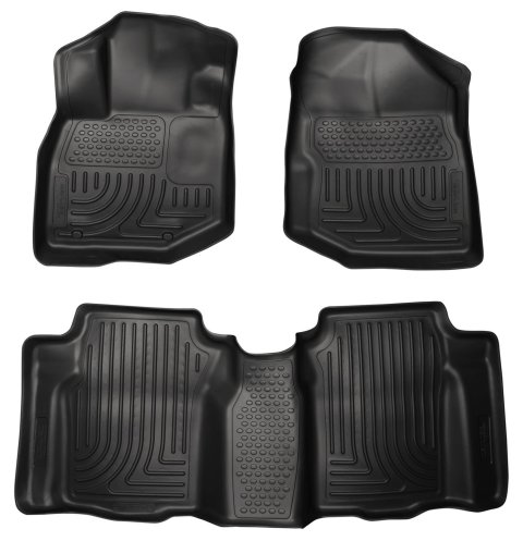 Husky Liners 09-12 Honda Fit WeatherBeater Combo Black Floor Liners thumbnail 1
