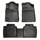 Husky Liners 07-11 Toyota Camry (All) WeatherBeater Combo Black Floor Liners (One Piece for 2nd Row) thumbnail 2