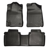 Husky Liners 07-11 Toyota Camry (All) WeatherBeater Combo Black Floor Liners (One Piece for 2nd Row) thumbnail 3