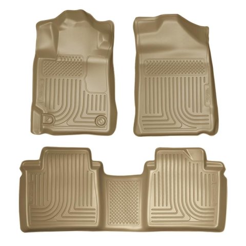 Husky Liners 07-11 Toyota Camry (All) WeatherBeater Combo Tan Floor Liners (One Piece for 2nd Row) thumbnail 4