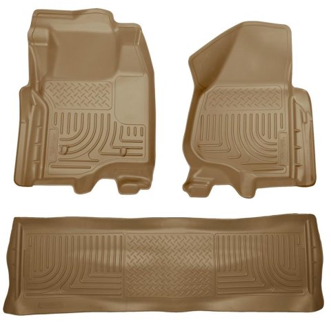 Husky Liners 11-12 Ford SD Crew Cab WeatherBeater Combo Tan Floor Liners (w/o Manual Trans Case) thumbnail 5