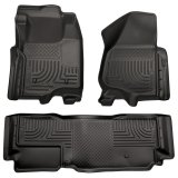 Husky Liners 11-12 Ford SD Super Cab WeatherBeater Combo Black Floor Liners (w/o Manual Trans Case) thumbnail 3