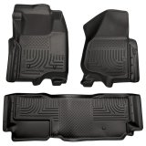 Husky Liners 11-12 Ford SD Super Cab WeatherBeater Combo Black Floor Liners (w/o Manual Trans Case) thumbnail 5