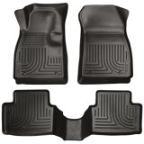 Husky Liners 11-12 Ford Fiesta WeatherBeater Combo Black Floor Liners thumbnail 2