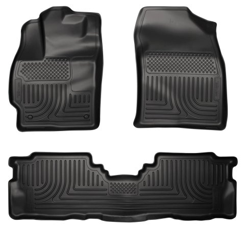 Husky Liners 2012 Toyota Prius v WeatherBeater Combo Black Floor Liners thumbnail 1