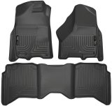 Husky Liners 2012 Dodge Ram 1500/2500 Crew Cab WeatherBeater Combo Black Floor Liners thumbnail 1
