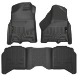 Husky Liners 2012 Dodge Ram 1500/2500 Crew Cab WeatherBeater Combo Black Floor Liners thumbnail 6
