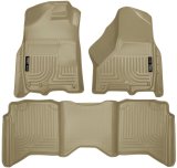 Husky Liners 2012 Dodge Ram 1500/2500/3500 Crew Cab WeatherBeater Combo Tan Floor Liners thumbnail 1