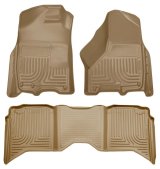 Husky Liners 2012 Dodge Ram 1500/2500/3500 Crew Cab WeatherBeater Combo Tan Floor Liners thumbnail 3
