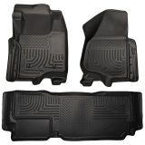 Husky Liners 2012.5 Ford SD Super Cab WeatherBeater Combo Black Floor Liners (w/o Manual Trans Case) thumbnail 4