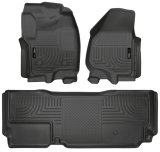 Husky Liners 2012.5 Ford SD Super Cab WeatherBeater Combo Black Floor Liners (w/o Manual Trans Case) thumbnail 7
