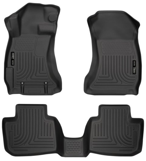 Husky Liners Subaru 12-14 Impreza/2015 WRX/STi WeatherBeater Combo Front&2nd Row Black Floor Liners thumbnail 1