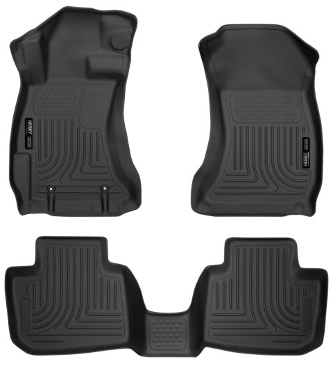 Husky Liners Subaru 12-14 Impreza/2015 WRX/STi WeatherBeater Combo Front&2nd Row Black Floor Liners thumbnail 2