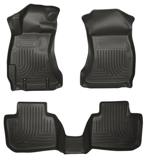 Husky Liners Subaru 12-14 Impreza/2015 WRX/STi WeatherBeater Combo Front&2nd Row Black Floor Liners thumbnail 3