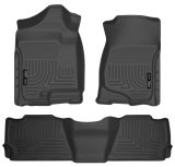 Husky Liners 07-13 GM Escalade/Suburban/Yukon WeatherBeater Black Front & 2nd Seat Floor Liners thumbnail 1