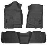 Husky Liners 07-13 GM Escalade/Suburban/Yukon WeatherBeater Black Front & 2nd Seat Floor Liners thumbnail 5