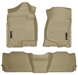 Husky Liners 07-13 GM Escalade/Suburban/Yukon WeatherBeater Tan Front & 2nd Seat Floor Liners thumbnail 6