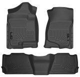 Husky Liners 07-13 GM Escalade ESV/Avalanche/Suburban WeatherBeater Black Front/2nd Row Floor Liners thumbnail 1