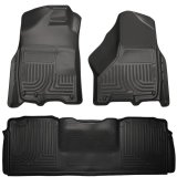 Husky Liners 10-12 Dodge Ram 2500/3500 Mega Cab WeatherBeater Combo Black Floor Liners thumbnail 2