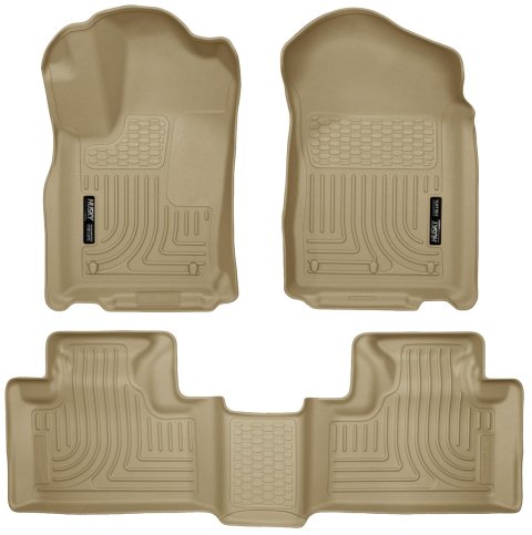 Husky Liners 11-13 Dodge Durango / 11-13 Jeep Grand Cherokee WeatherBeater Combo Tan Floor Liners thumbnail 1