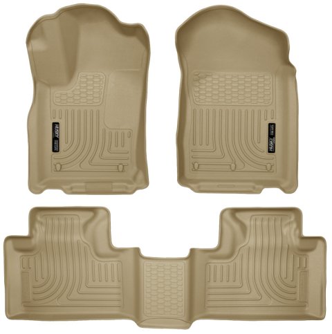 Husky Liners 11-13 Dodge Durango / 11-13 Jeep Grand Cherokee WeatherBeater Combo Tan Floor Liners thumbnail 7