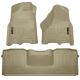 Husky Liners 10-12 Dodge Ram 2500/3500 Mega Cab WeatherBeater Combo Tan Floor Liners thumbnail 1