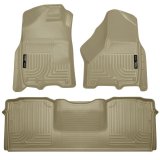 Husky Liners 10-12 Dodge Ram 2500/3500 Mega Cab WeatherBeater Combo Tan Floor Liners thumbnail 4