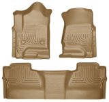 Husky Liners 14 Chevrolet Silverado/GMC Sierra WeatherBeater Tan Front & 2nd Seat Floor Liners thumbnail 4