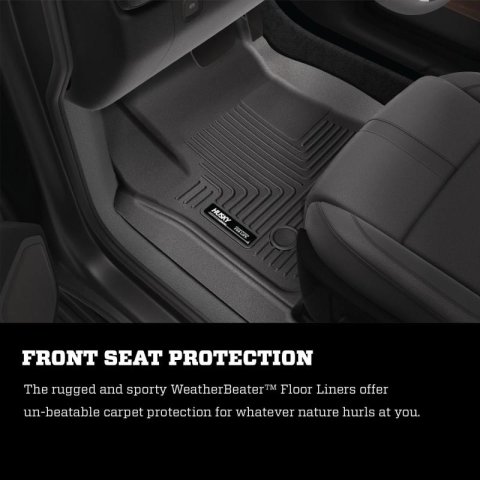 Husky Liners 20-24 Chevrolet Silverado 2500/3500HD DC WeatherBeater 2nd Seat Black Floor Liners thumbnail 8
