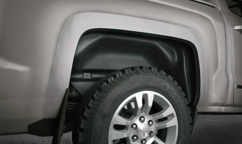 Husky Liners 2019+ Chevrolet Silverado 1500 Black Rear Wheel Well Guards thumbnail 1