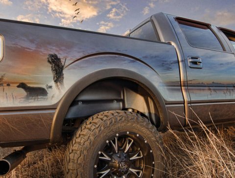 Husky Liners 2019+ Chevrolet Silverado 1500 Black Rear Wheel Well Guards thumbnail 6