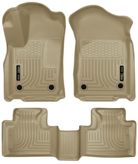 Husky Liners 16-22 Dodge Durango Weatherbeater Tan Front & 2nd Seat Floor Liners thumbnail 3