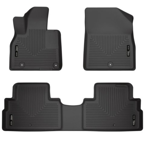 Husky Liners 2020 Kia Telluride Weatherbeater Black Front & 2nd Seat Floor Liners thumbnail 1