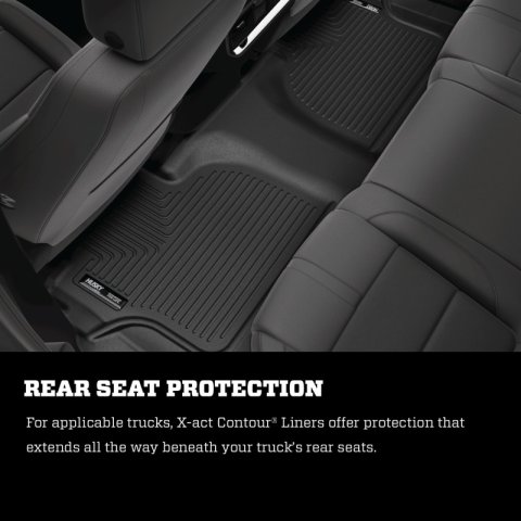 Husky Liners 2019-2020 Hyundai Santa Fe X-Act Contour Black Floor Liners -Front thumbnail 2