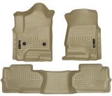 Husky Liners 14 Chevrolet Silverado/GMC Sierra Dbl Cab WeatherBeater Tan Front&2nd Seat Floor Liners thumbnail 1