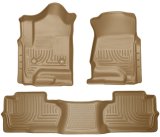 Husky Liners 14 Chevrolet Silverado/GMC Sierra Dbl Cab WeatherBeater Tan Front&2nd Seat Floor Liners thumbnail 5