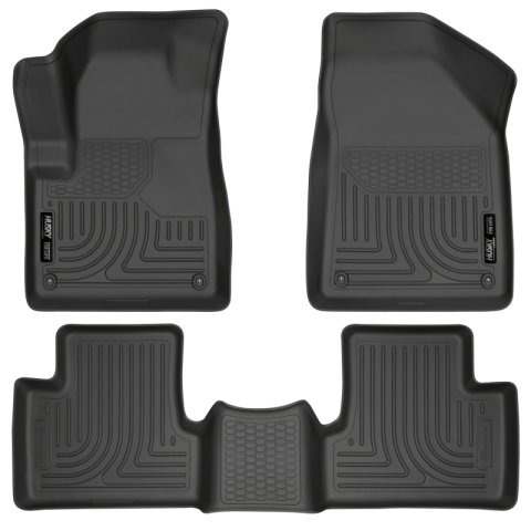 Husky Liners 14 Jeep Cherokee WeatherBeater Black Front and Second Seat Floor Liners thumbnail 1