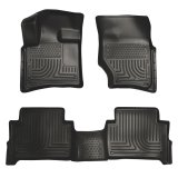 Husky Liners 07-14 Audi Q7 Weatherbeater Black Front & 2nd Seat Floor Liners thumbnail 2
