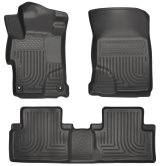 Husky Liners 2014 Honda Civic Sedan WeatherBeater Black Front & 2nd Seat Floor Liners thumbnail 2